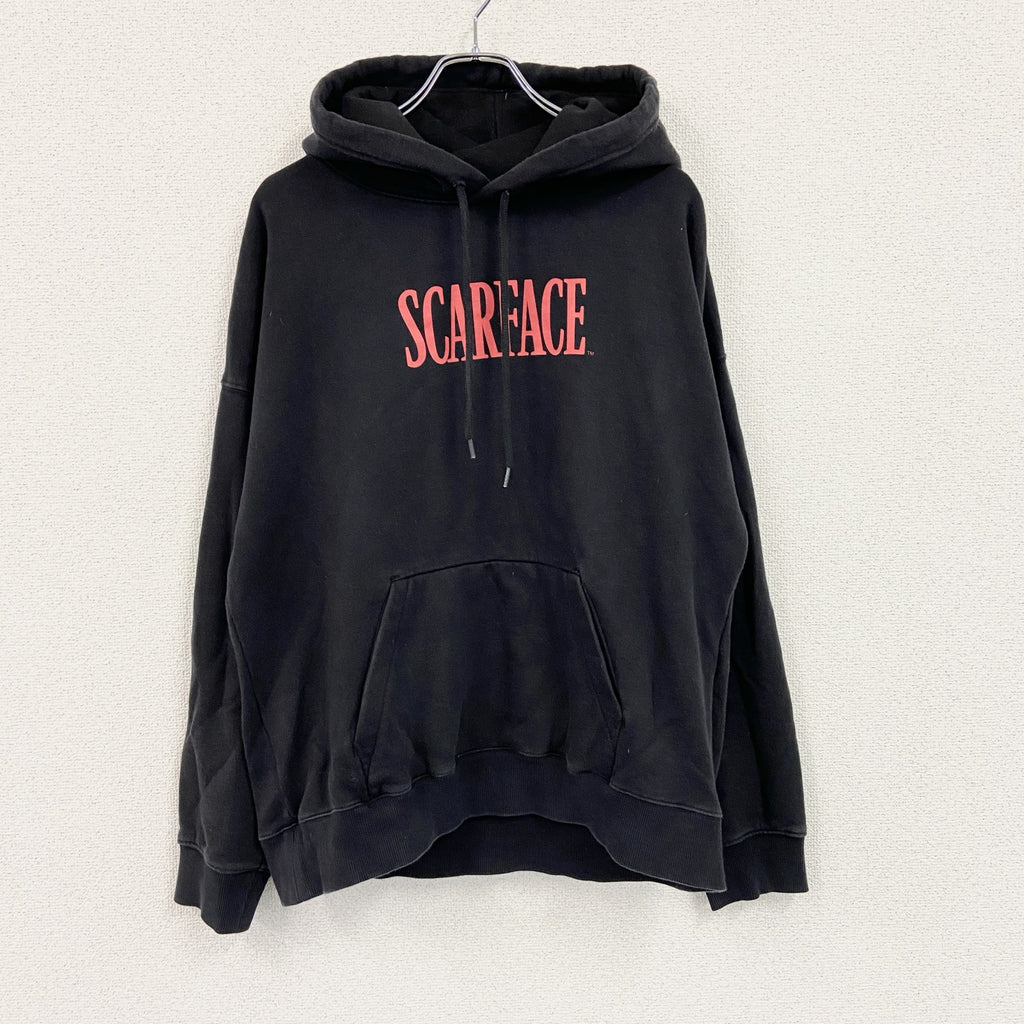 H＆M　SCARFACE　スカーフェイス　トニーモンタナ　スウェットパーカー/フーディー　ムービー　黒　ブラック　Lサイズ