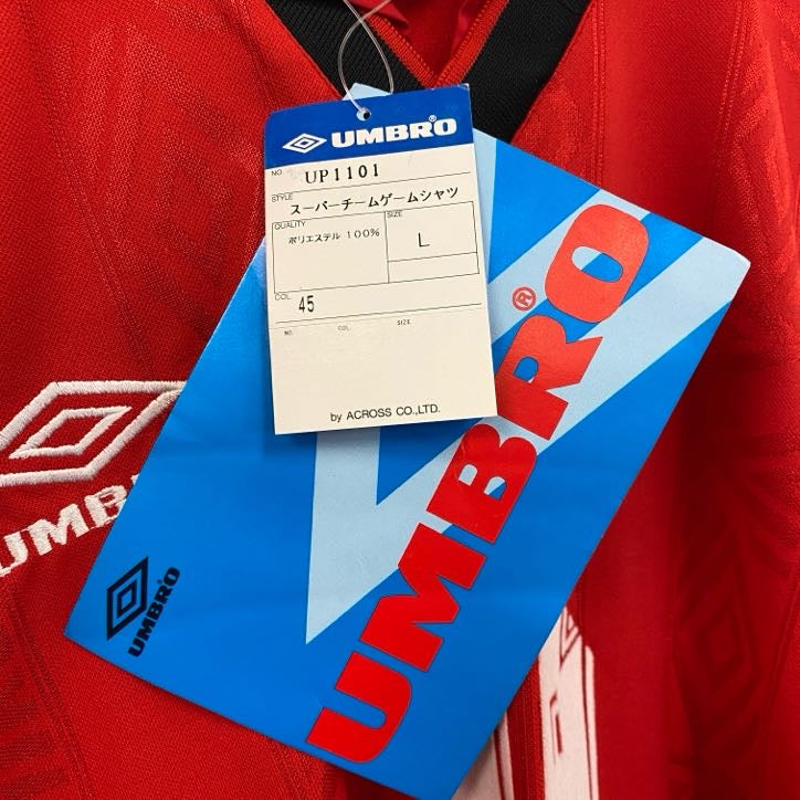 UMBRO　アンブロ　ゲームシャツ　半袖シャツ　デッドストック　赤　レッド　Lサイズ