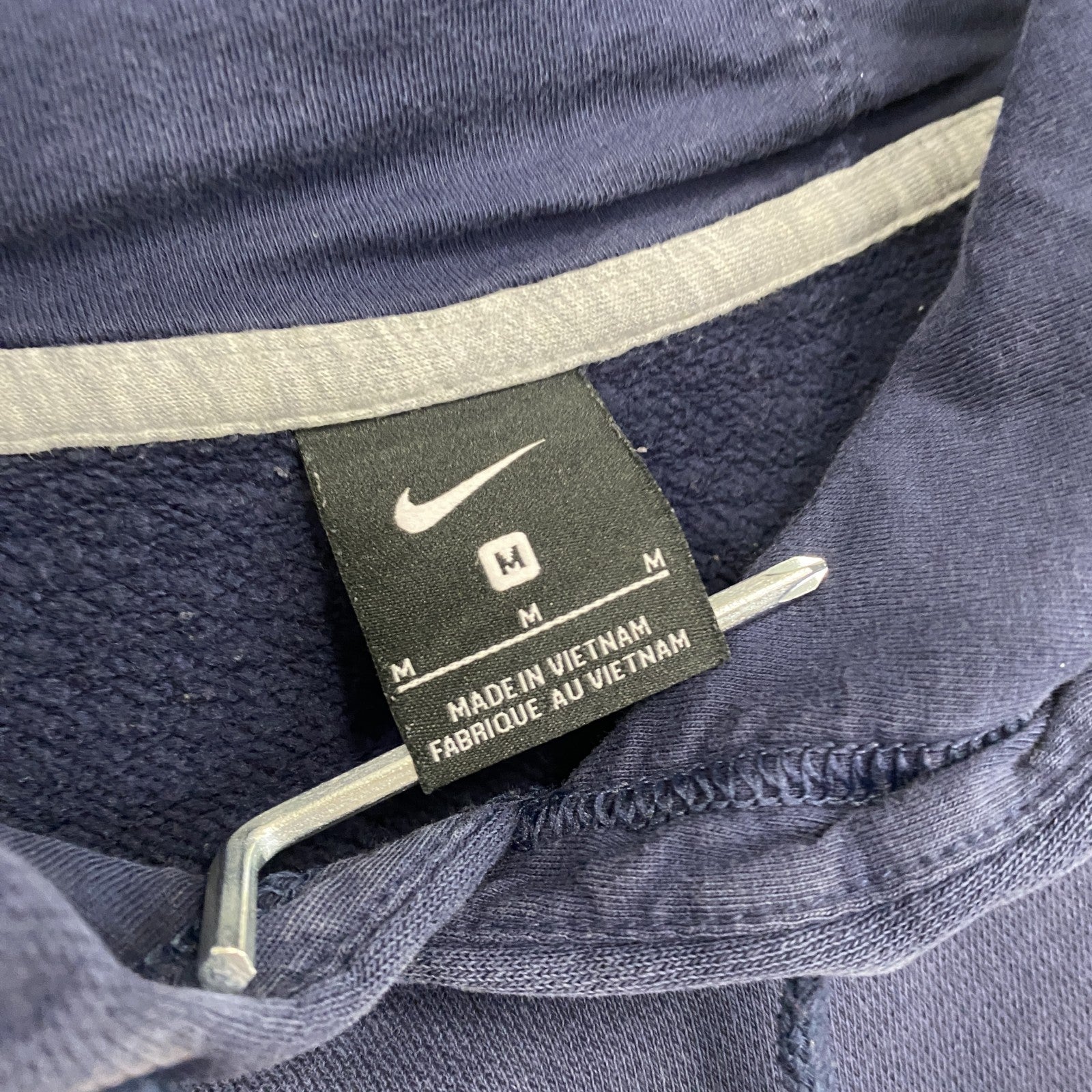 NIKE　ナイキ　スウェットパーカー/フーディー　スウッシュ　デカロゴ　紺　ネイビー　Mサイズ