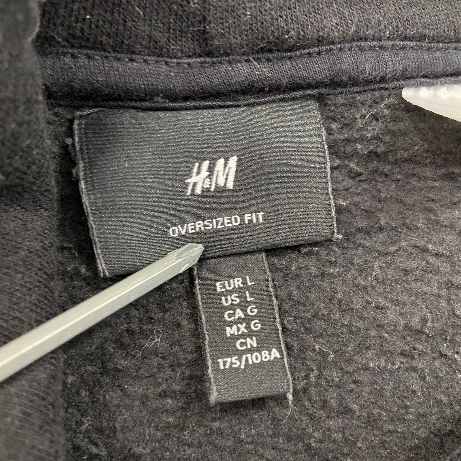 H＆M　SCARFACE　スカーフェイス　トニーモンタナ　スウェットパーカー/フーディー　ムービー　黒　ブラック　Lサイズ
