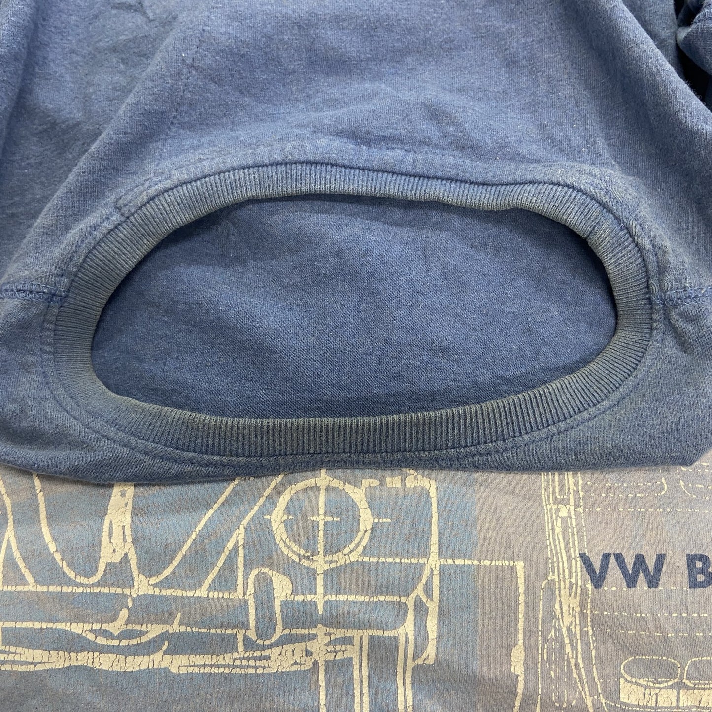 dassic Beetle　半袖プリントTシャツ　企業T　Volkswagen　フォルクスワーゲン　青　ブルー　Lサイズ