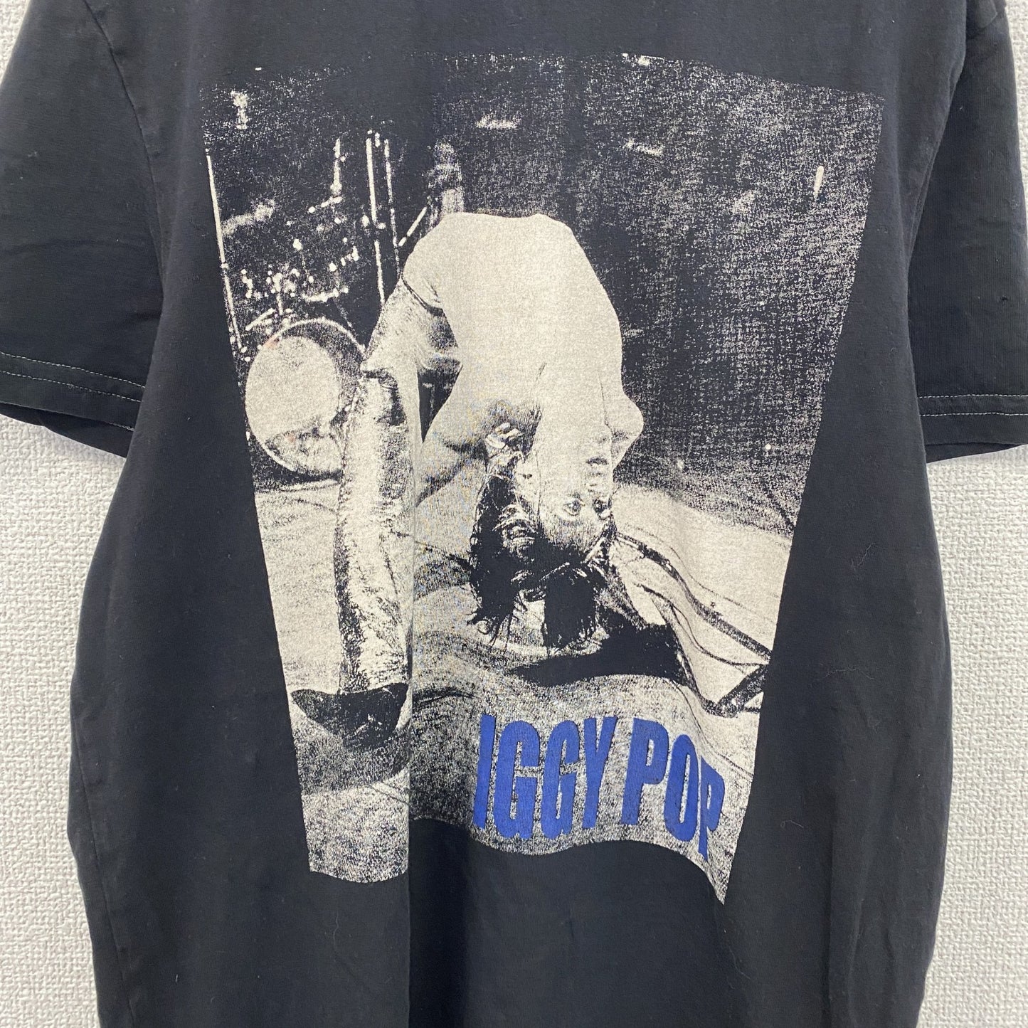 Iggy Pop　イギーポップ　半袖プリントTシャツ　ロックT　人物T　黒　ブラック　Mサイズ