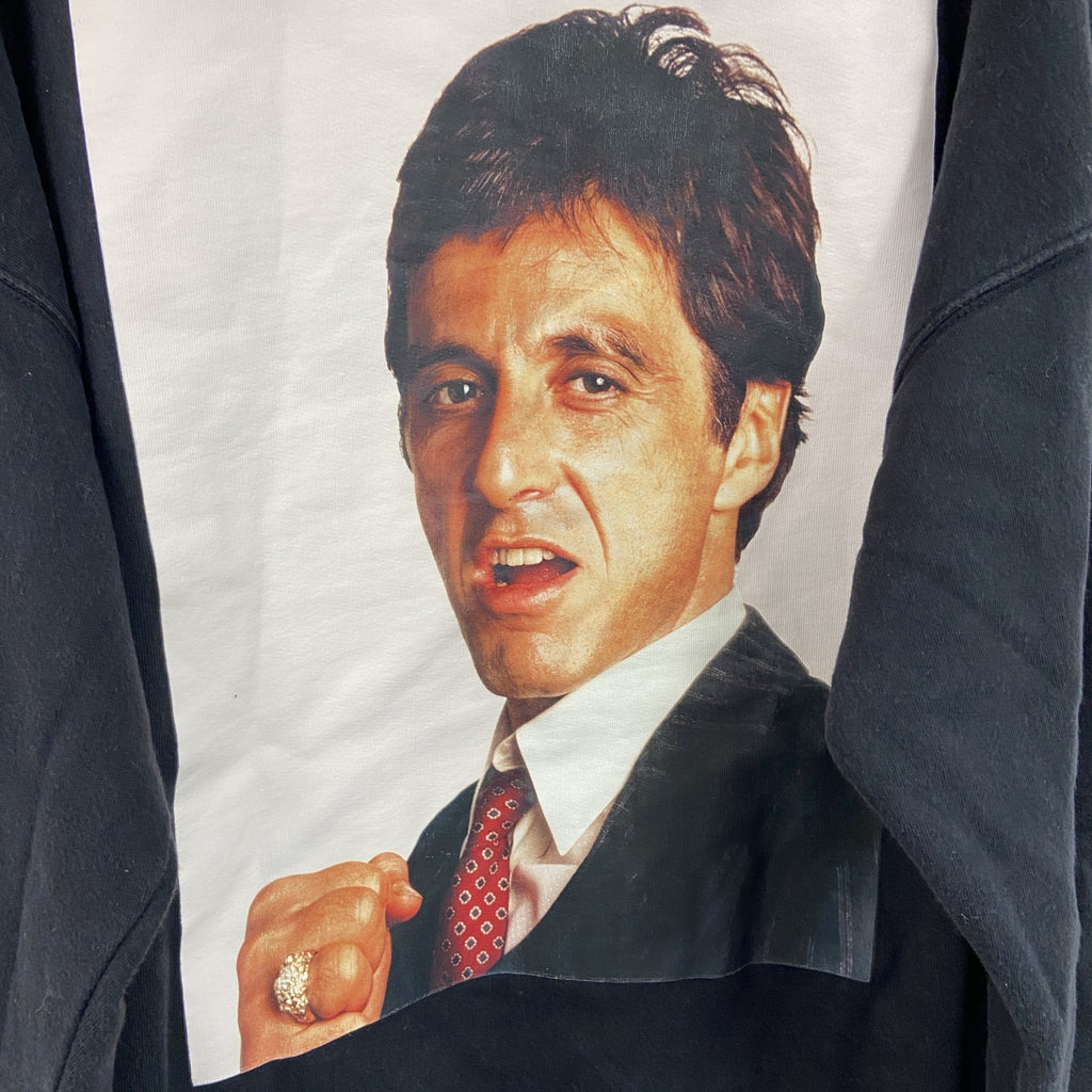H＆M　SCARFACE　スカーフェイス　トニーモンタナ　スウェットパーカー/フーディー　ムービー　黒　ブラック　Lサイズ