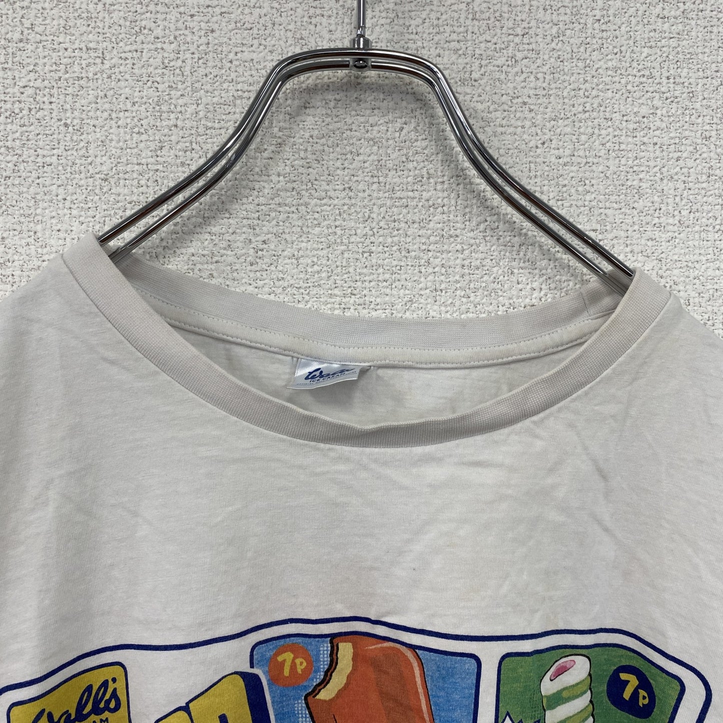 Wall's　ウォールズ　半袖プリントTシャツ　アイスクリーム　白　ホワイト　2XLサイズ