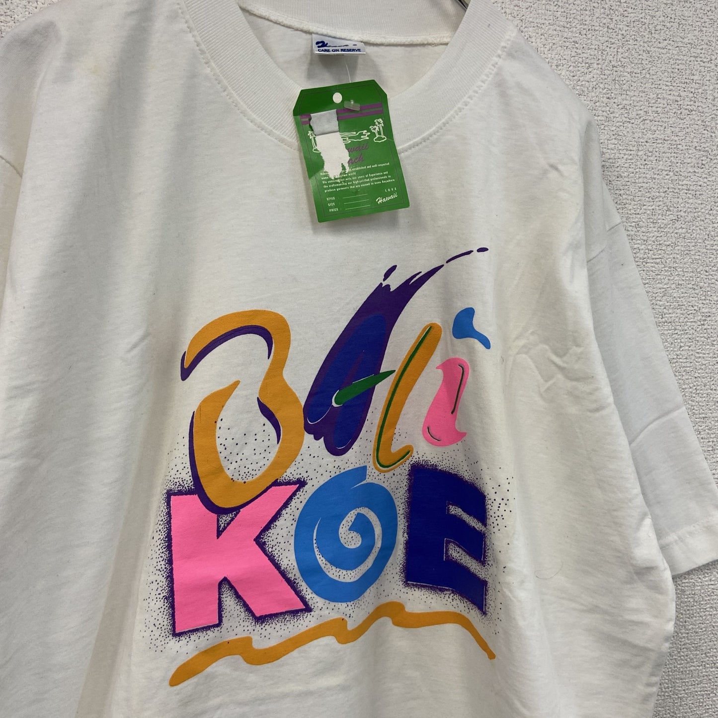 Hawaii　ハワイ　半袖プリントTシャツ　タグ付き　3連プリント　白　ホワイト