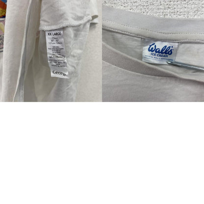 Wall's　ウォールズ　半袖プリントTシャツ　アイスクリーム　白　ホワイト　2XLサイズ
