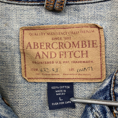 Abercrombie&Fitch　アバクロンビー&フィッッチ　デニムジャケット/Gジャン　3rdタイプ　インディゴ　Lサイズ