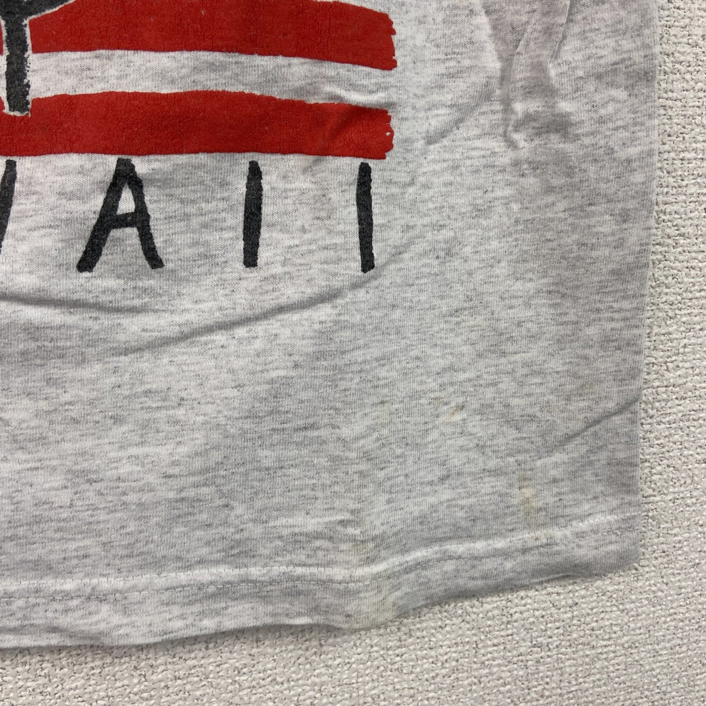 90s　Danny First　ダニーファースト　半袖プリントアーティストTシャツ　アメリカンボーイ　星条旗　霜降りグレー　Lサイズ