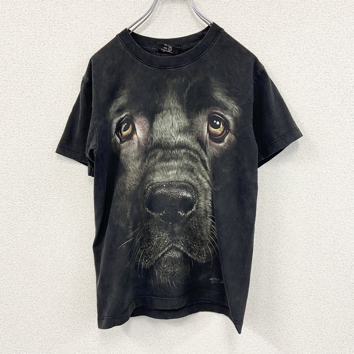 00s　ROCK CHANG　半袖プリントTシャツ　アニマルT　犬　ヴィンテージ　黒　ブラック　Sサイズ