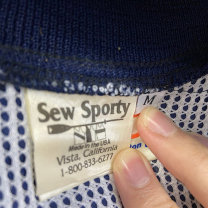 ～90s　Sew Sporty　ハージップジャケット　アノラックパーカー　2way　ネイビー　紺　Mサイズ