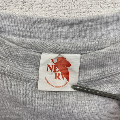 特務機関NERV　新世紀エヴァンゲリオン　半袖Tシャツ　アニメT　キャラクターT　霜降りグレー　フリーサイズ