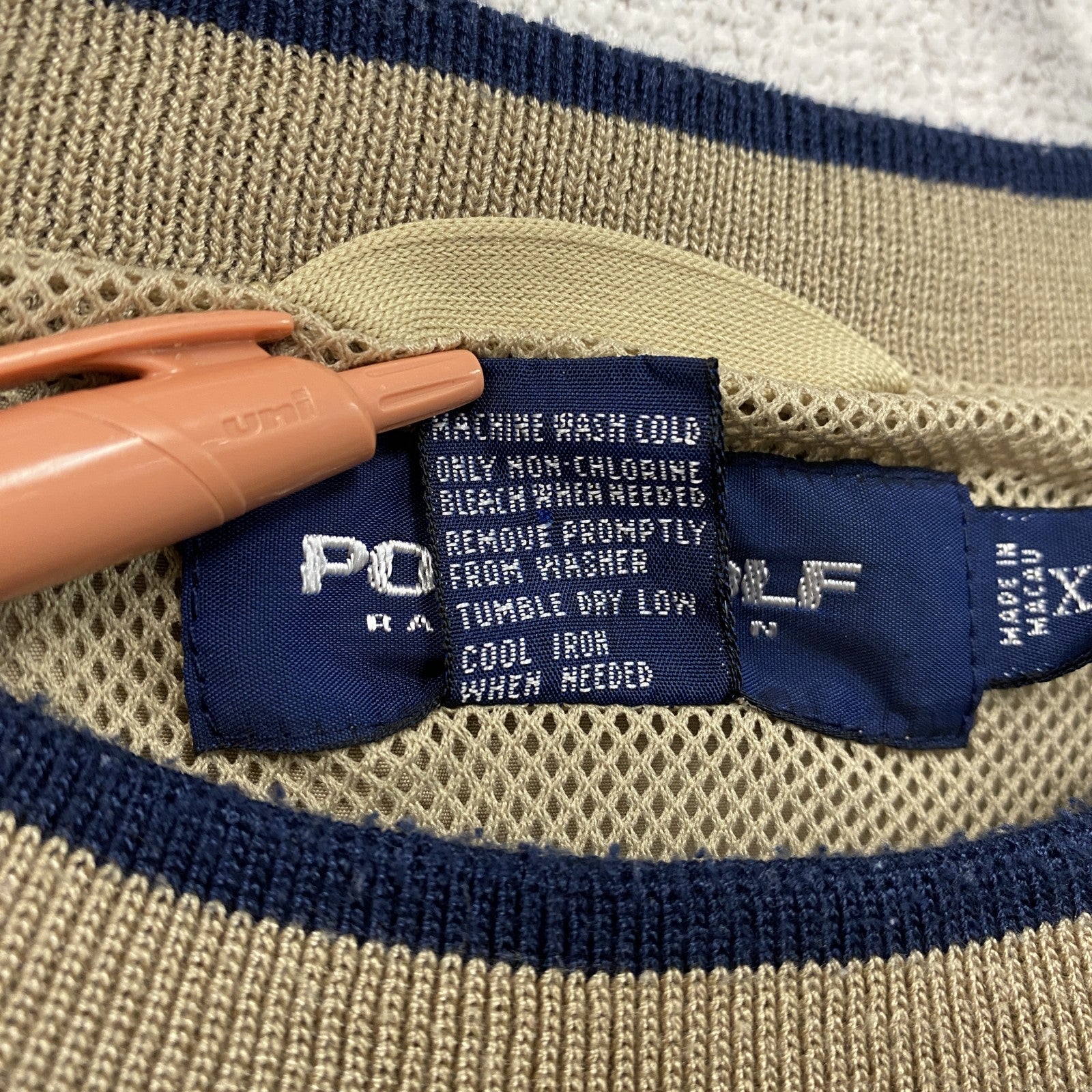 POLO GOLF　ポロゴルフ　ナイロンジャケットプルオーバー　茶色　ライトブラウン　XLサイズ