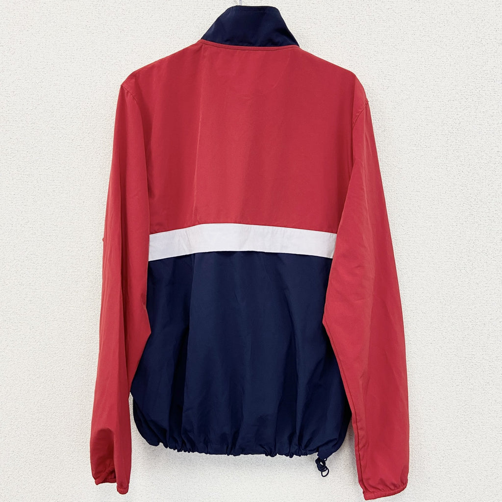 FILA　フィラ　ハーフジップジャケット　プルオーバー　トライカラー　白　赤　ネイビー　XXLサイズ
