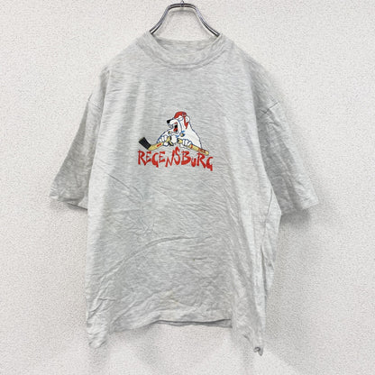 ～00s　XFer　アイスベアレンレーゲンスブルク　半袖Tシャツ　アイスホッケー　ユーロ　霜降りグレー　Lサイズ