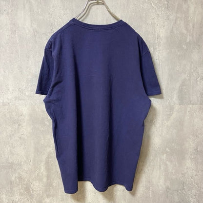 古着 used　Disney ディズニー　ミッキー　Mickey　半袖プリントＴシャツ　　ネイビー　クルーネック　キャラクター