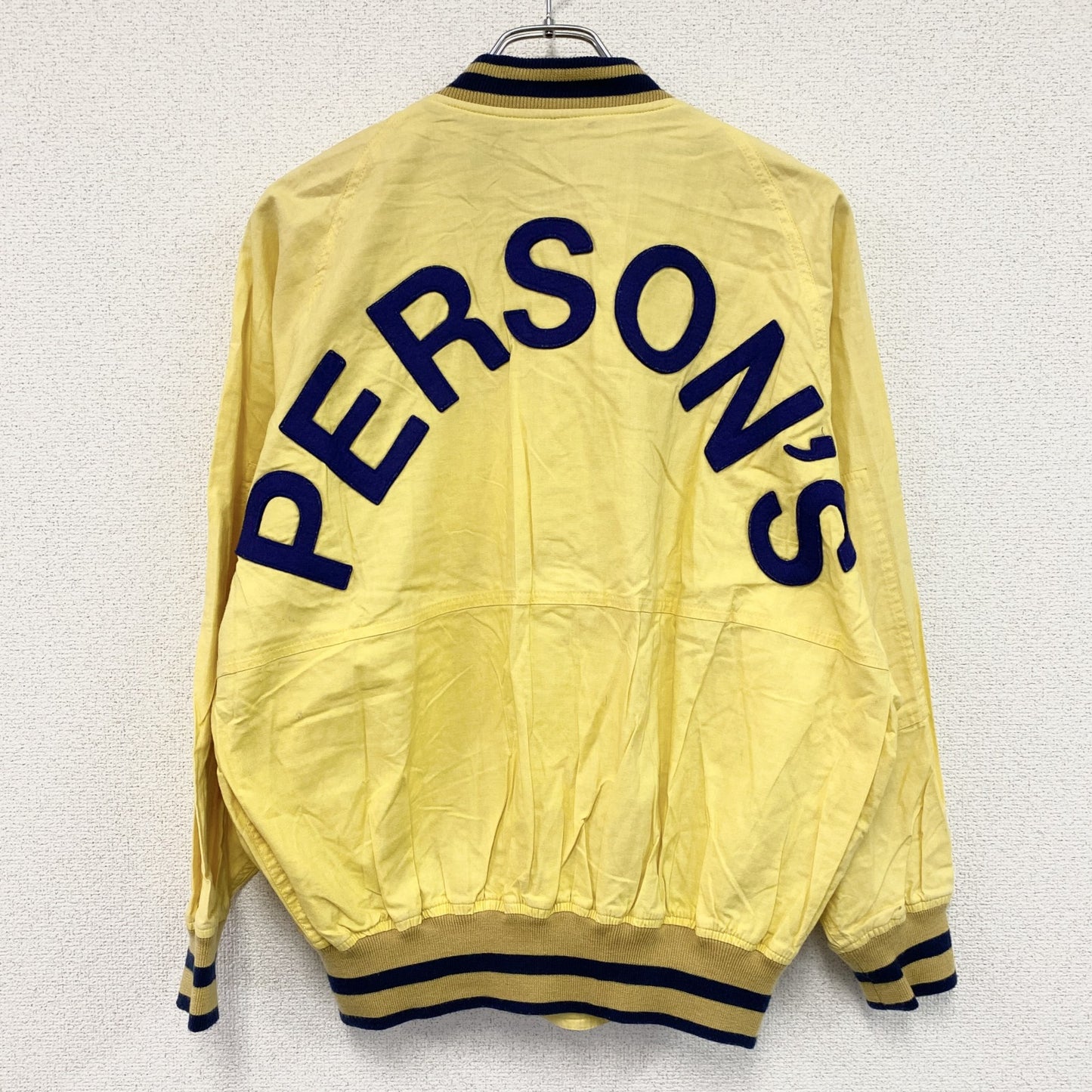 PERSON'S　パーソンズ　スタジャン/スタジアムジャケット　ワッペン　黄色　イエロー