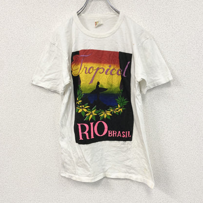 90s～　SULFABRIL　半袖Tシャツ　Rio de Janeiro　シングルステッチ　白　ホワイト　Gサイズ