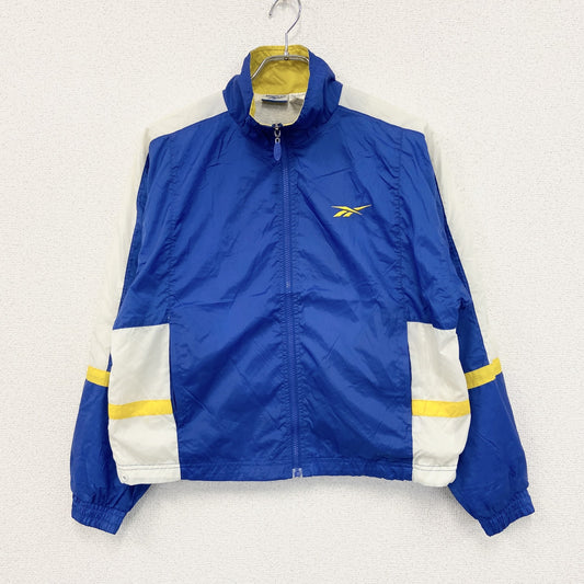 Reebok　リーボック　フルジップナイロンジャケット　青　ブルー　Sサイズ