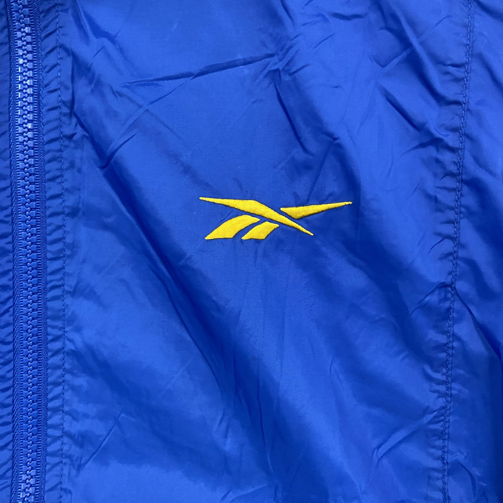 Reebok　リーボック　フルジップナイロンジャケット　青　ブルー　Sサイズ
