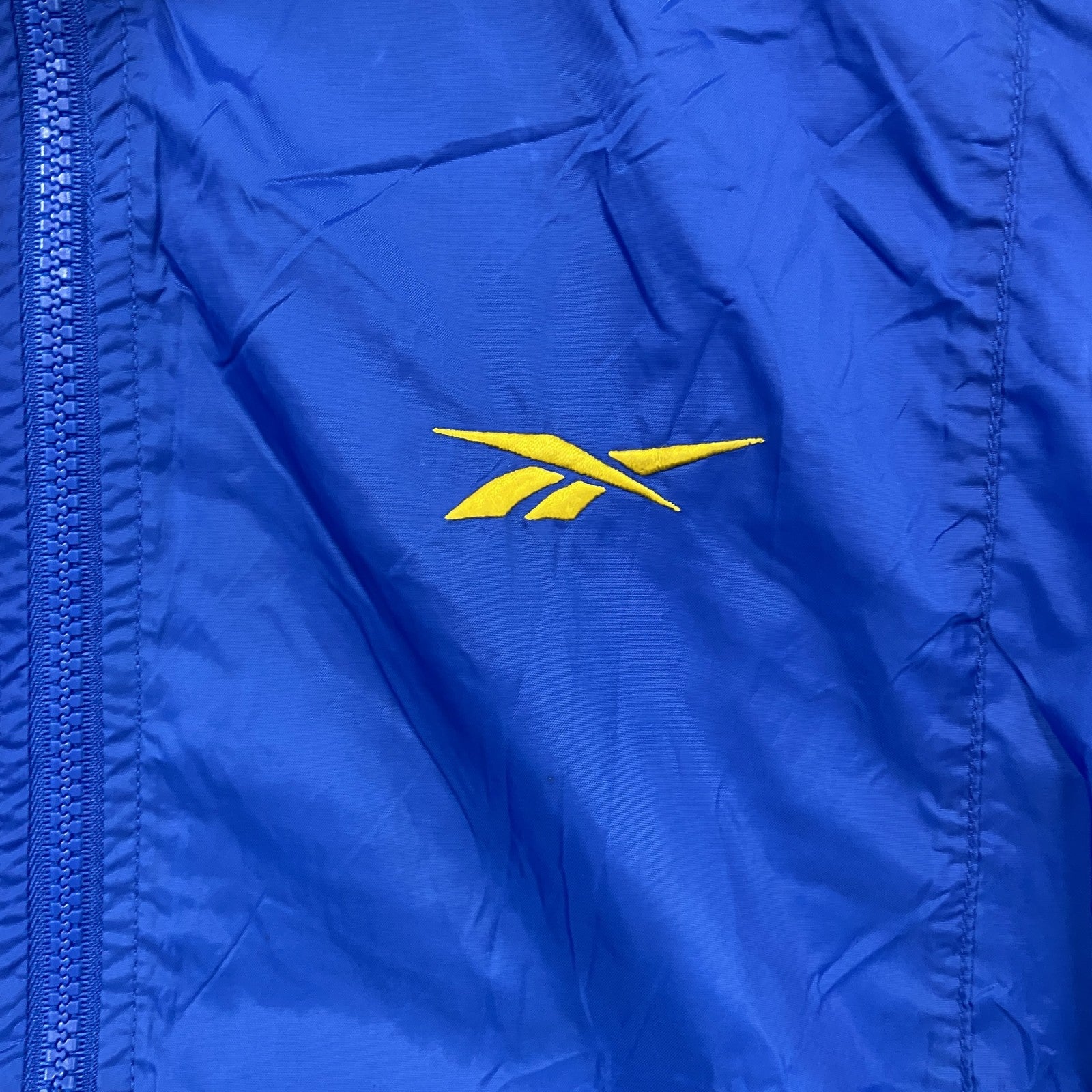 Reebok　リーボック　フルジップナイロンジャケット　青　ブルー　Sサイズ
