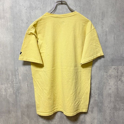 古着 used　RUSSELL　ラッセル　半袖クルーネックプリントカレッジＴシャツ　モンタナ州　大学　黄色　イエロー　Ｍサイズ