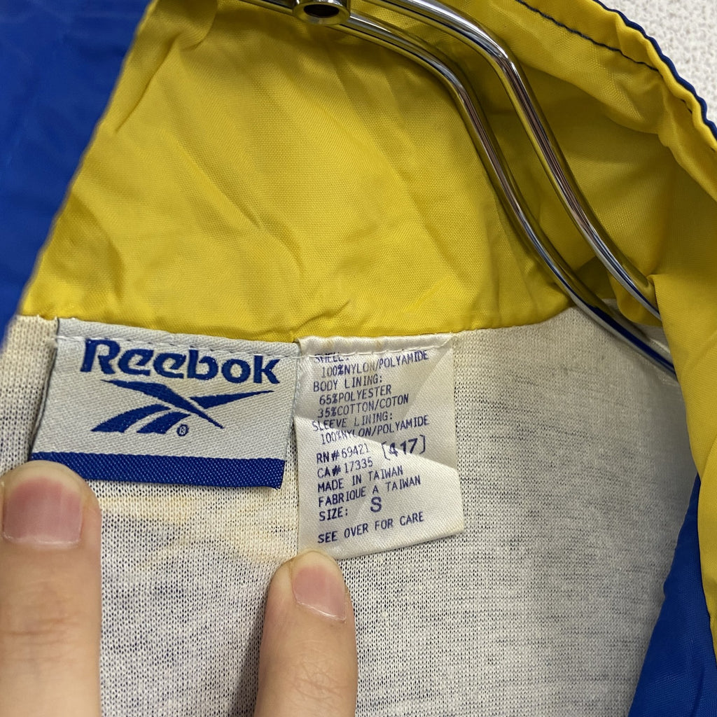 Reebok　リーボック　フルジップナイロンジャケット　青　ブルー　Sサイズ