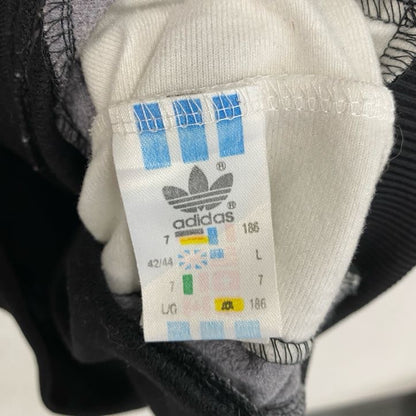 ～90s　adidas　アディダス　半袖トラックジャケット/ジャージ　ヴィンテージ　黒　ブラック　Lサイズ