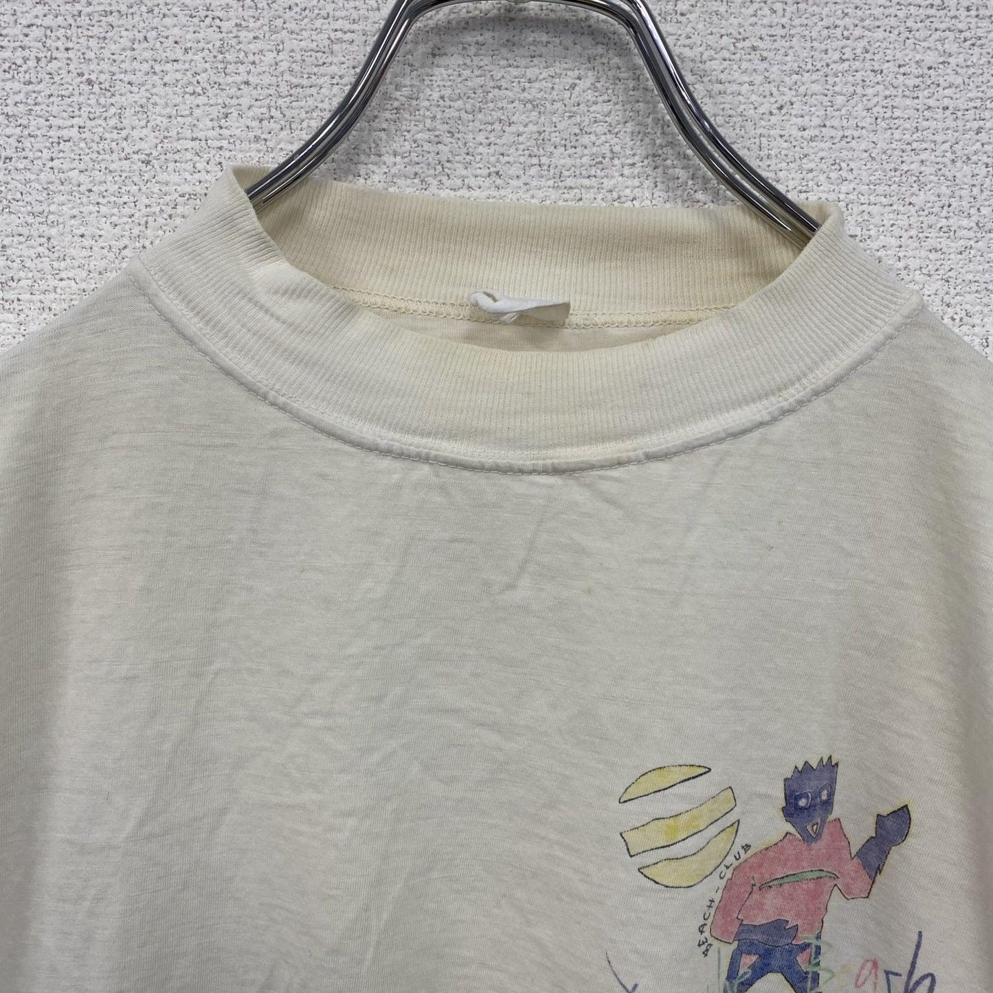～90s　半袖プリントTシャツ　イラストTシャツ　グラフィックT　両面プリント　ヴィンテージ　白　ホワイト