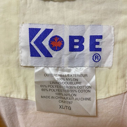 古着 used　KOBE　長袖ナイロンジャケット　ワンポイント刺繍　ハイネック　マルチカラー　ビックシルエット　XLサイズ