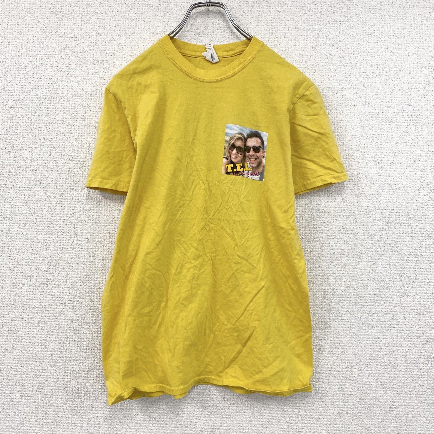 GILDAN　ギルダン　半袖プリントTシャツ　フォトT　黄色　イエロー　Mサイズ