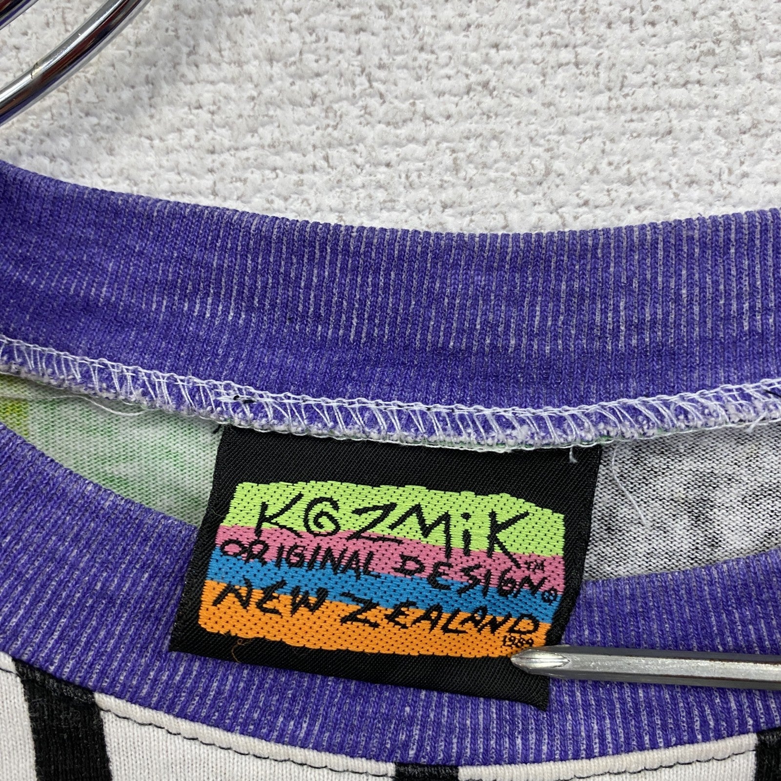 90s～　KOZMiC　半袖プリントTシャツ　両面プリント　全面プリント　ヴィンテージ　マルチカラー　XLサイズ