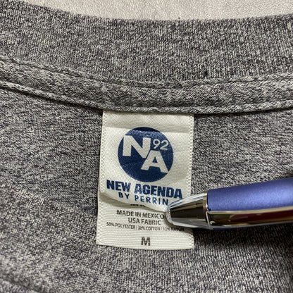 古着 used　NEW AGENDA　半袖プリントカレッジＴシャツ　グレー　ペンシルベニア　大学　フットボール　Mサイズ