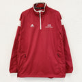 adidas　アディダス　プルオーバージャケット　ハーフジップ　赤　レッド　Lサイズ