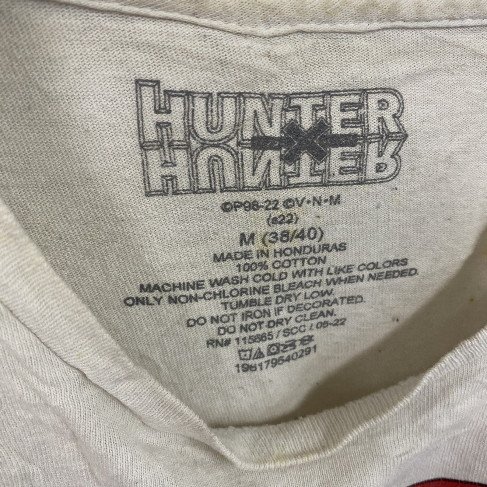 半袖アニメプリントTシャツ　ハンターハンター　白　ホワイト　Mサイズ