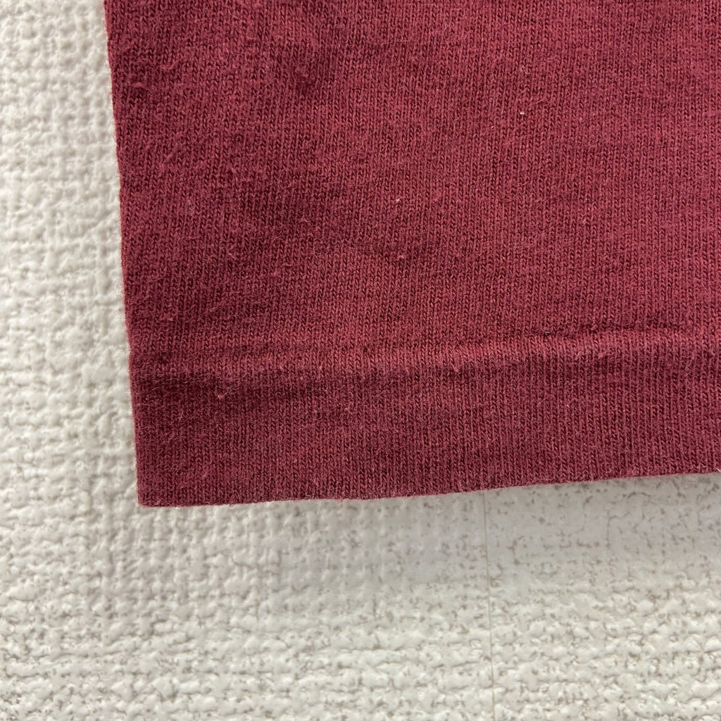 90s　United Sports　半袖プリント企業Tシャツ　ホットドック　シングルステッチ　ヴィンテージ　赤　ボルドー　Mサイズ