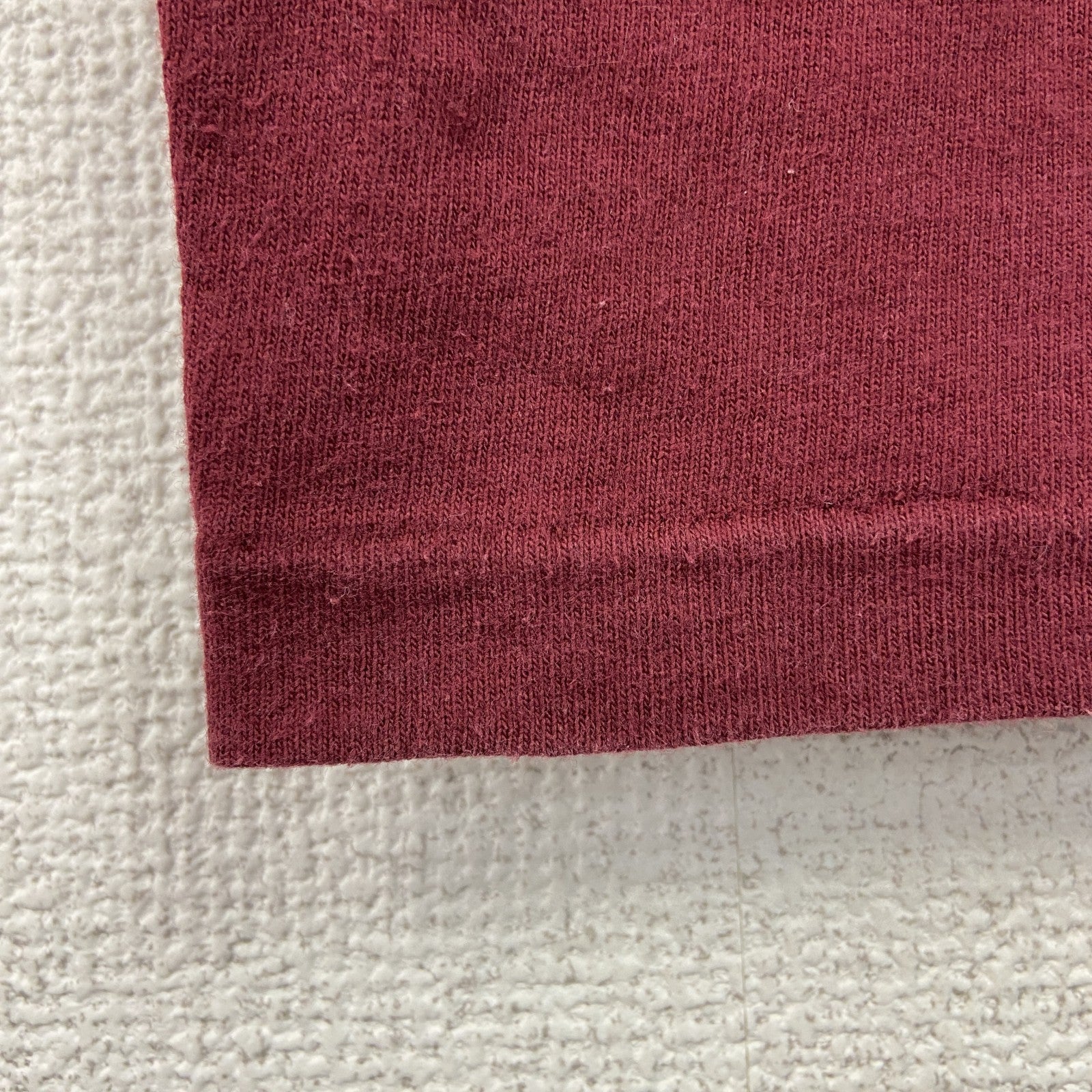 90s　United Sports　半袖プリント企業Tシャツ　ホットドック　シングルステッチ　ヴィンテージ　赤　ボルドー　Mサイズ