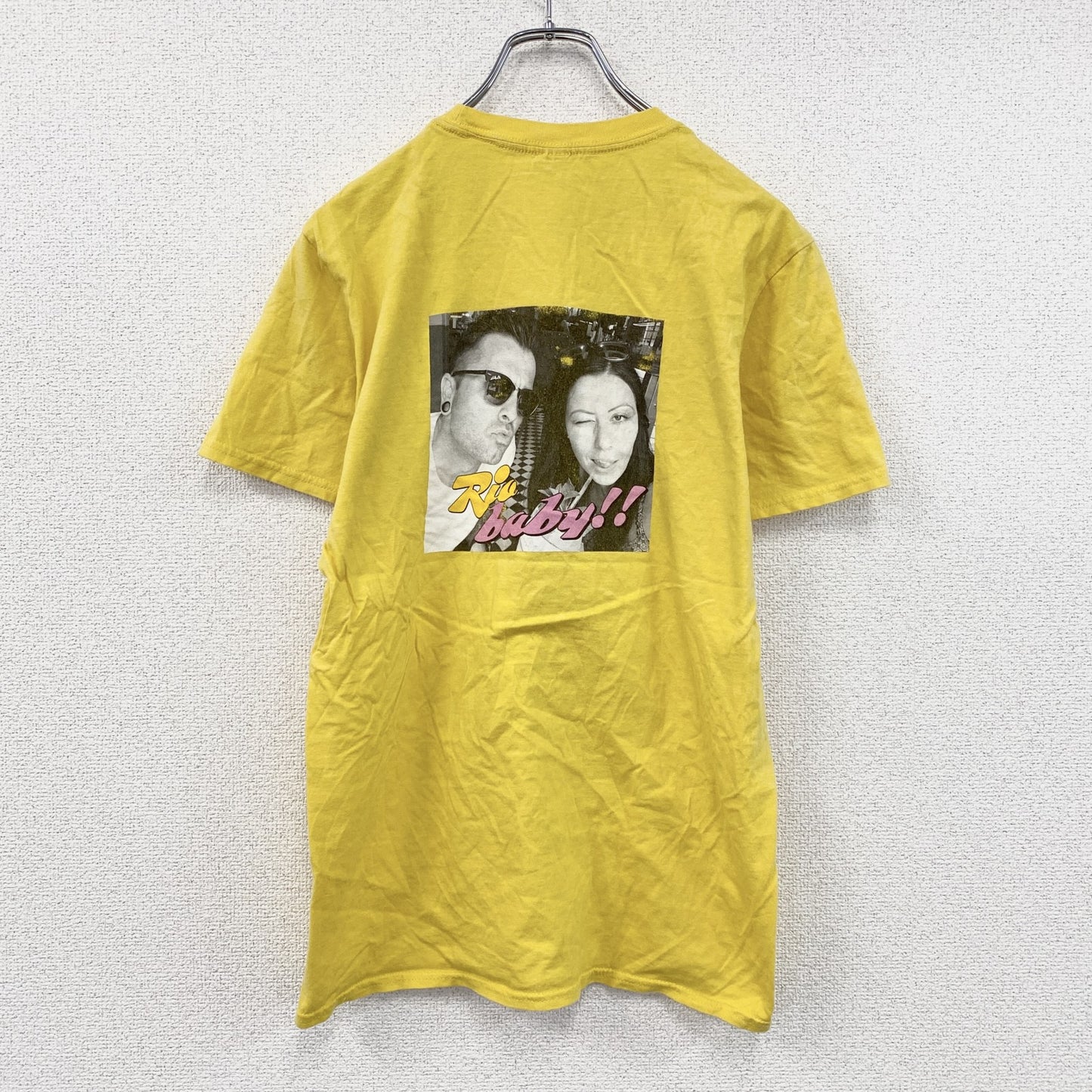GILDAN　ギルダン　半袖プリントTシャツ　フォトT　黄色　イエロー　Mサイズ