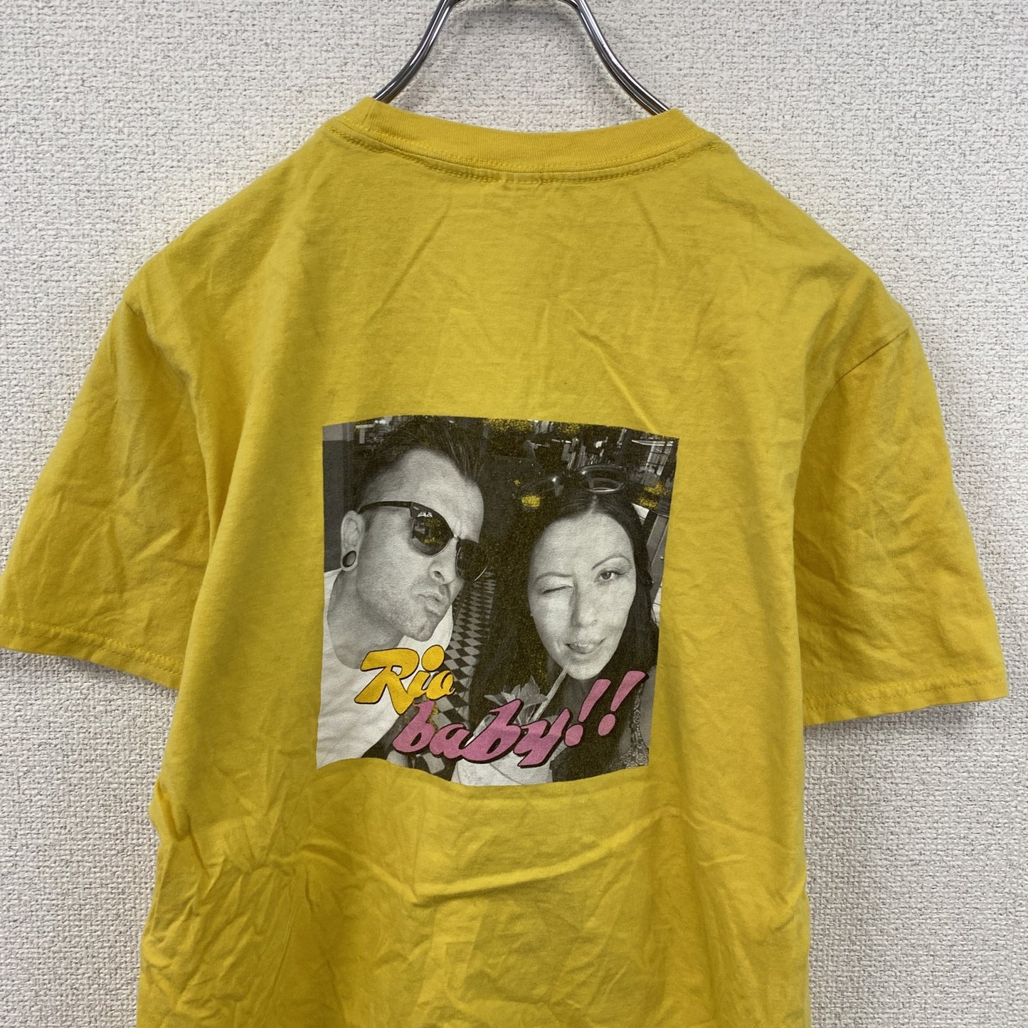 GILDAN　ギルダン　半袖プリントTシャツ　フォトT　黄色　イエロー　Mサイズ