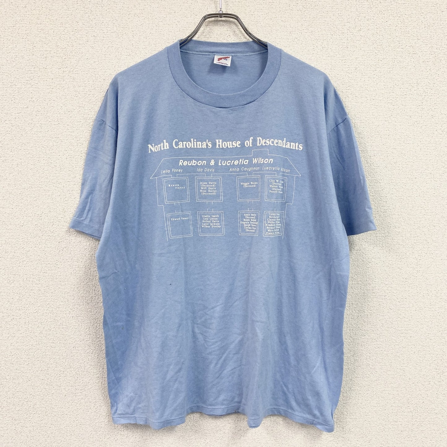 JERZEES　ジャージーズ　半袖プリントTシャツ　シングルステッチ　水色　ライトブルー　2XLサイズ