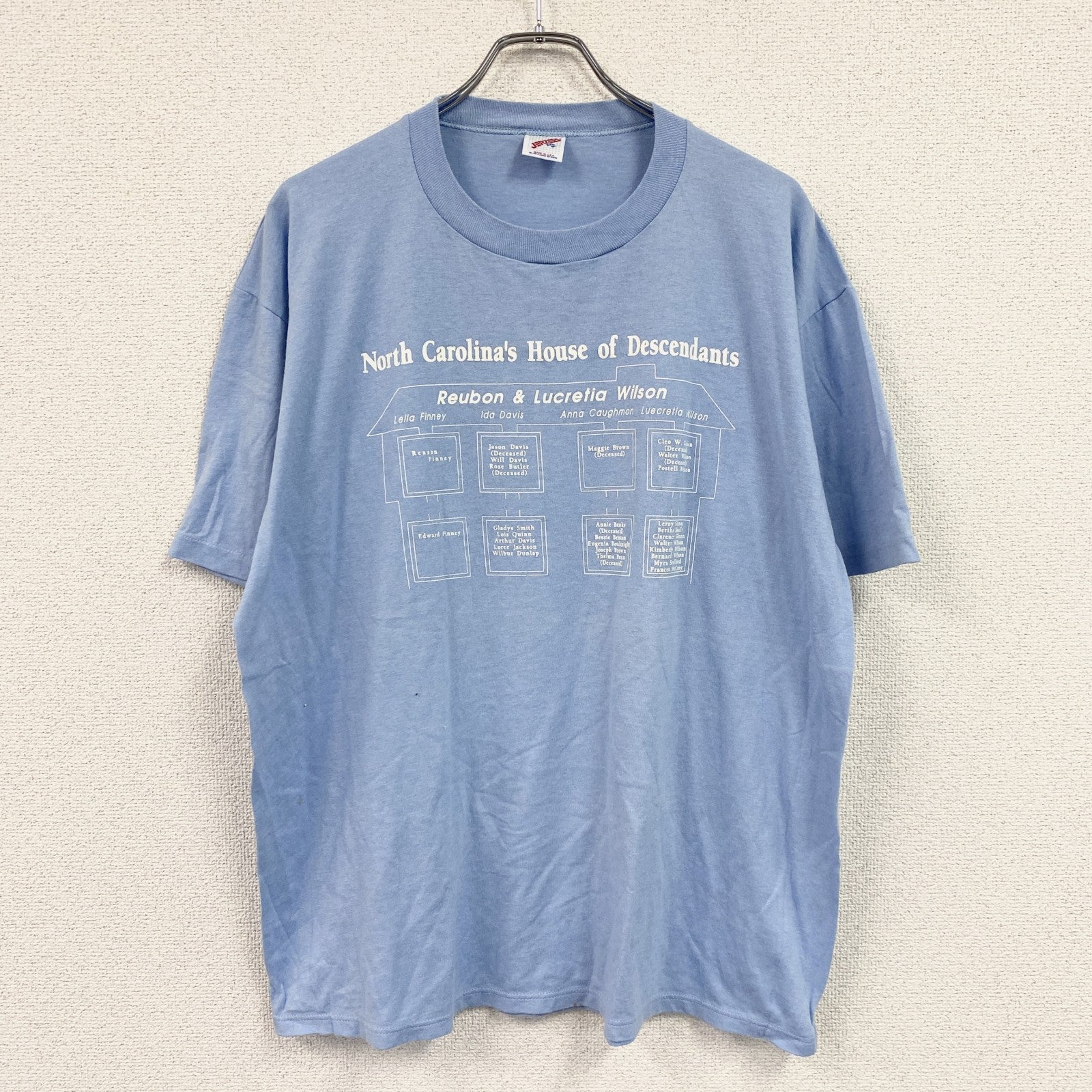 JERZEES　ジャージーズ　半袖プリントTシャツ　シングルステッチ　水色　ライトブルー　2XLサイズ