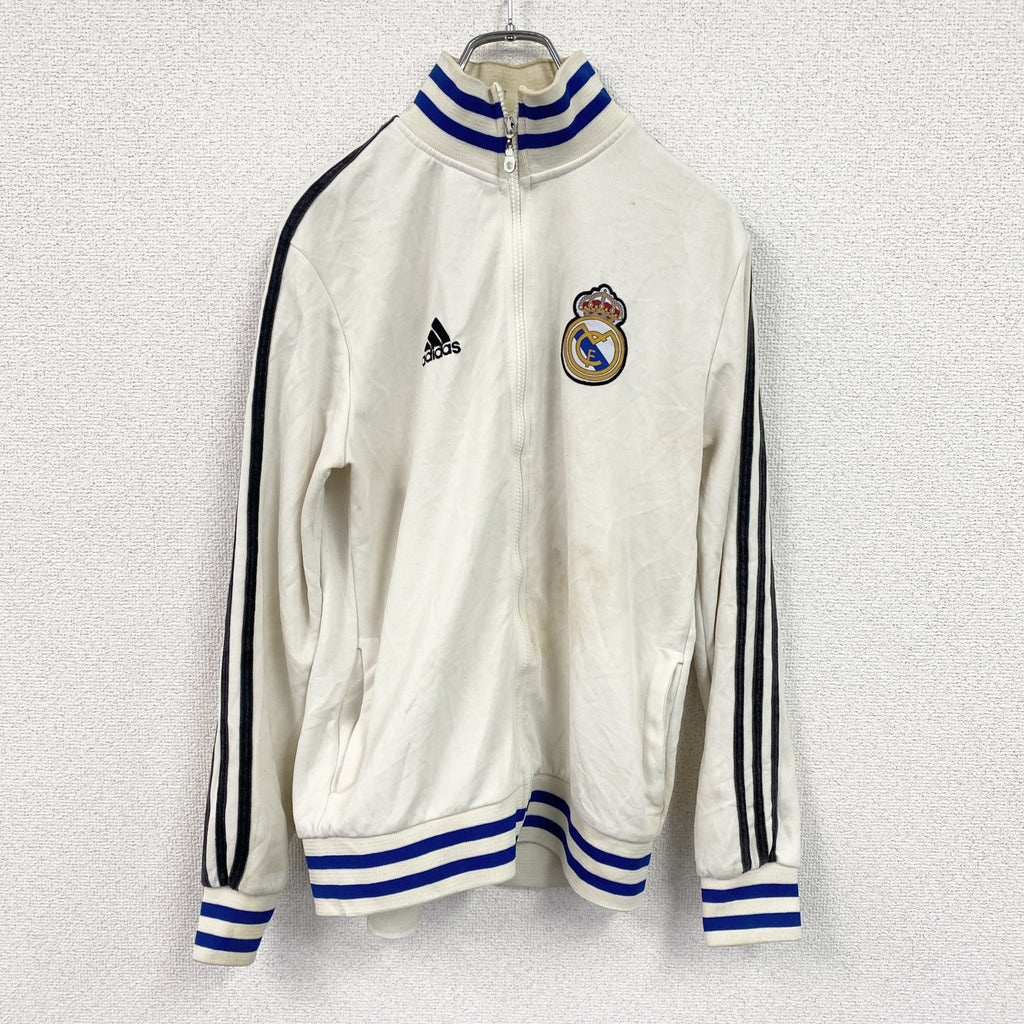 adidas　アディダス　トラックジャケット　ジャージ　レアルマドリード　白　ホワイト　Mサイズ
