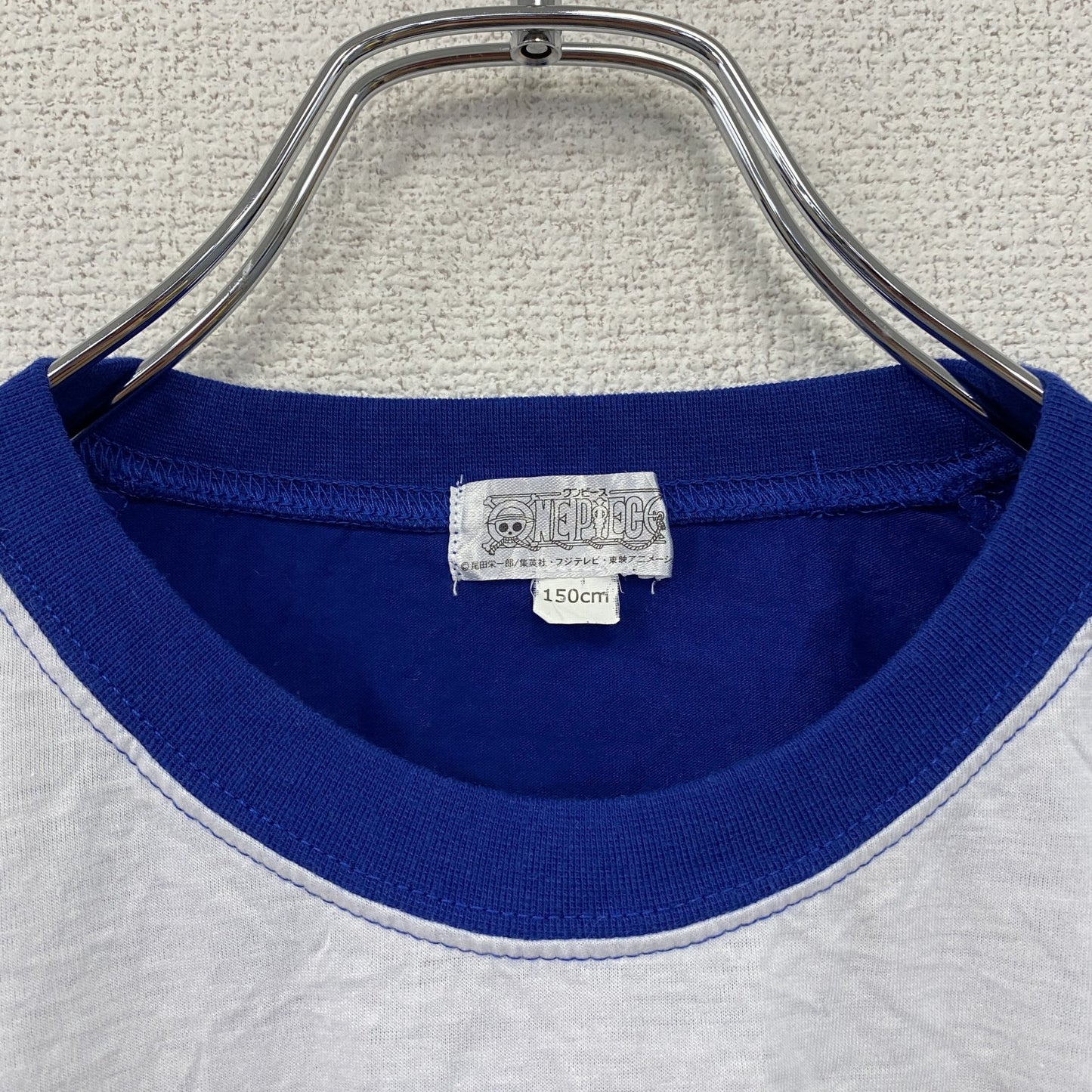 ONE PIECE　ワンピース　半袖Tシャツ　キャラクターT　ラグランスリーブ　白　ホワイト　150サイズ