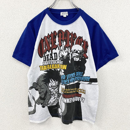 ONE PIECE　ワンピース　半袖Tシャツ　キャラクターT　ラグランスリーブ　白　ホワイト　150サイズ