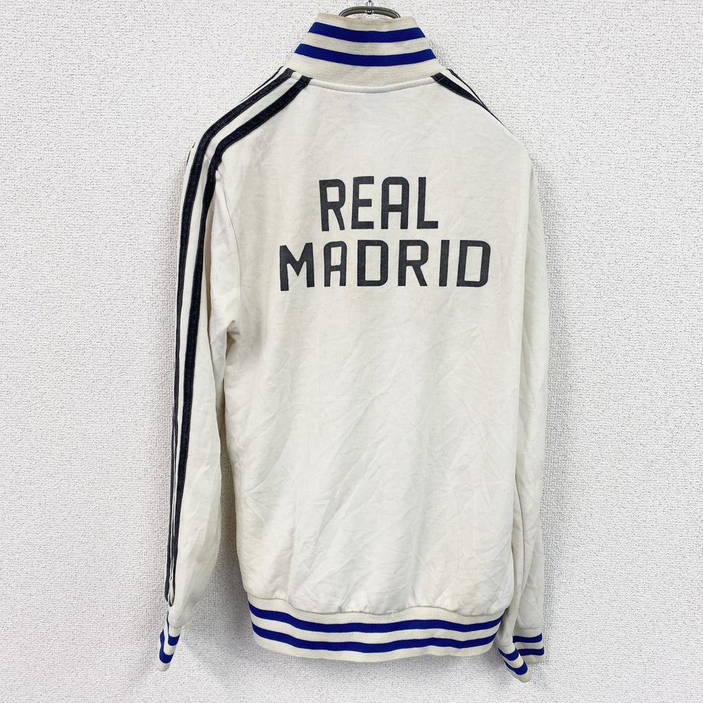 adidas　アディダス　トラックジャケット　ジャージ　レアルマドリード　白　ホワイト　Mサイズ