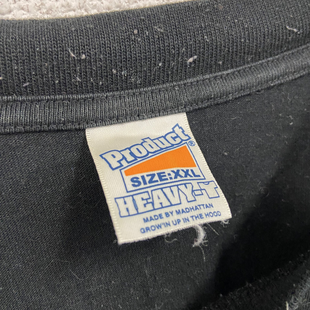 Product HEAVY‐T　半袖プリントTシャツ　デカロゴ　クルーネック　黒　ブラック　2XLサイズ