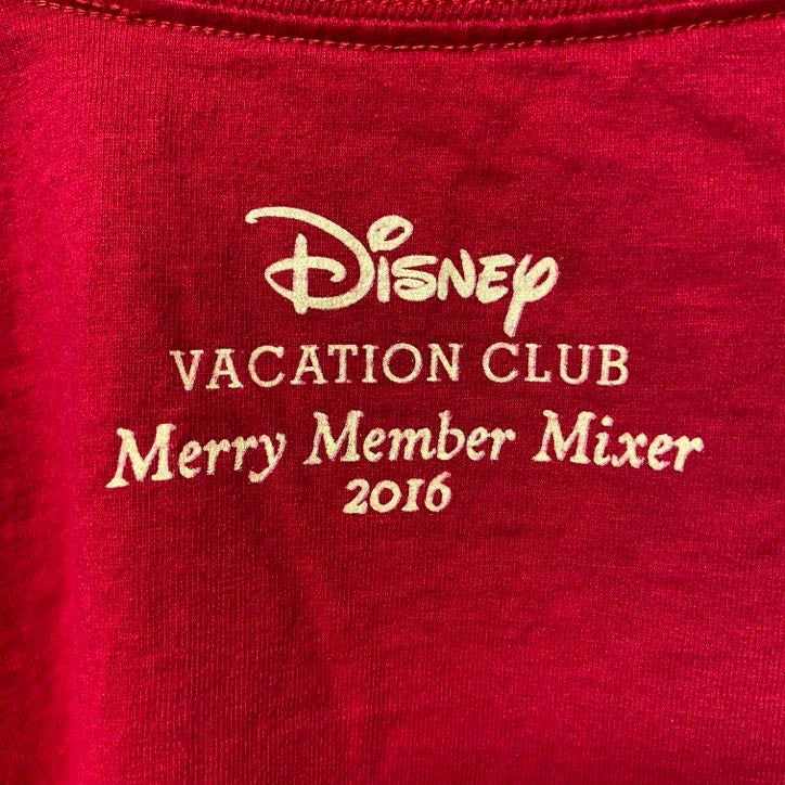 古着 used　Hanes　Disney ディズニー　ミッキー ミニー　Mickey　半袖プリントＴシャツ　赤　キャラクター