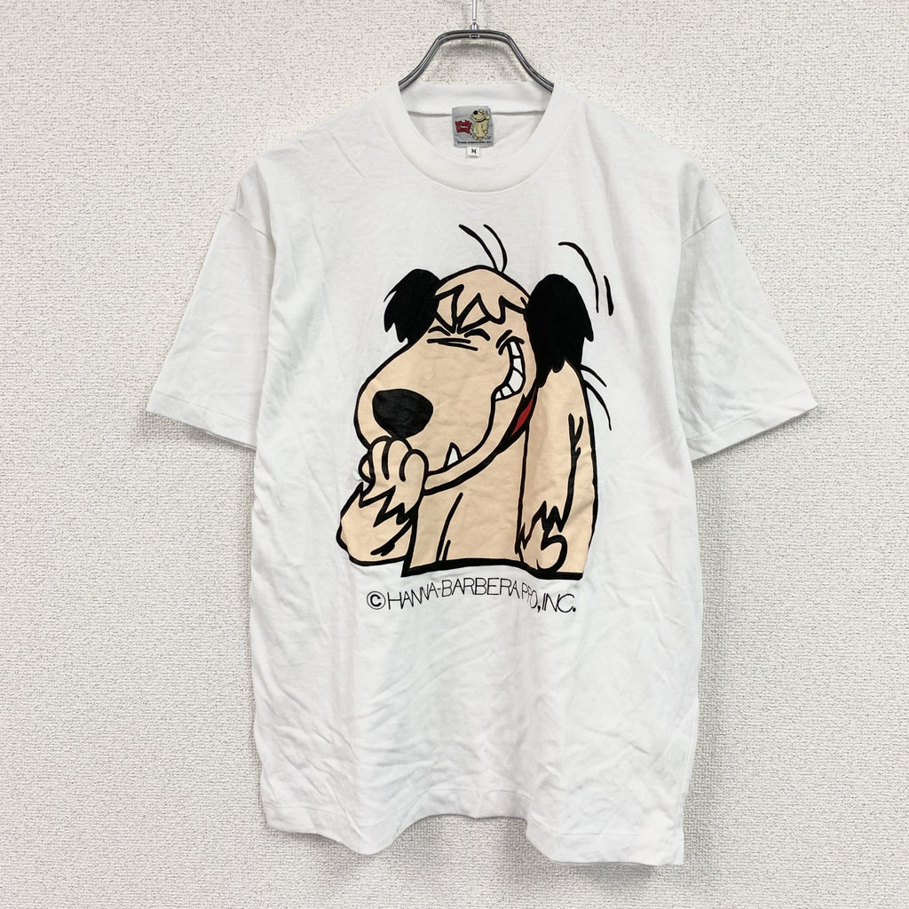 Wacky Races　チキチキマシン猛レース　半袖プリントキャラクターTシャツ　シングルステッチ　白　ホワイト　Mサイズ