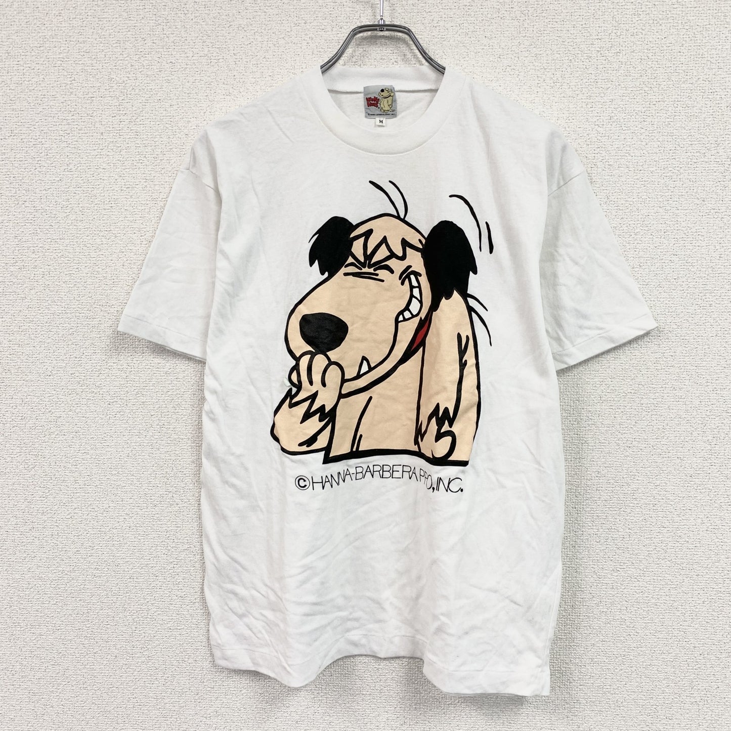 Wacky Races　チキチキマシン猛レース　半袖プリントキャラクターTシャツ　シングルステッチ　白　ホワイト　Mサイズ
