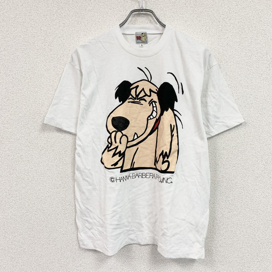 Wacky Races　チキチキマシン猛レース　半袖プリントキャラクターTシャツ　シングルステッチ　白　ホワイト　Mサイズ