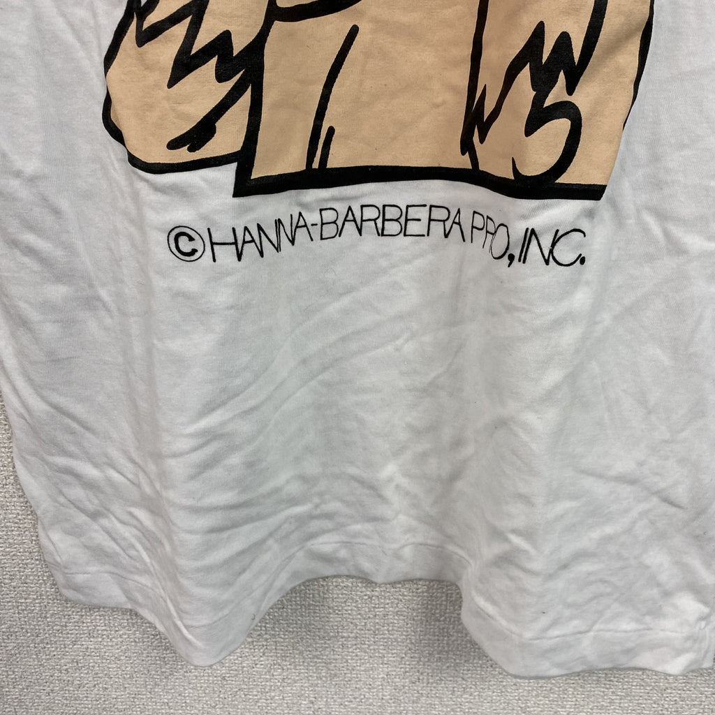 Wacky Races　チキチキマシン猛レース　半袖プリントキャラクターTシャツ　シングルステッチ　白　ホワイト　Mサイズ